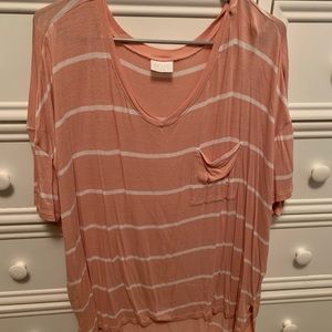 Salmon Striped T-shirt